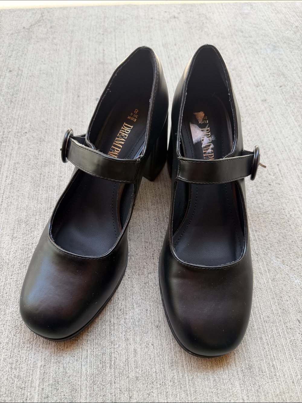 Dream Pairs Black Mary Jane Block Heels